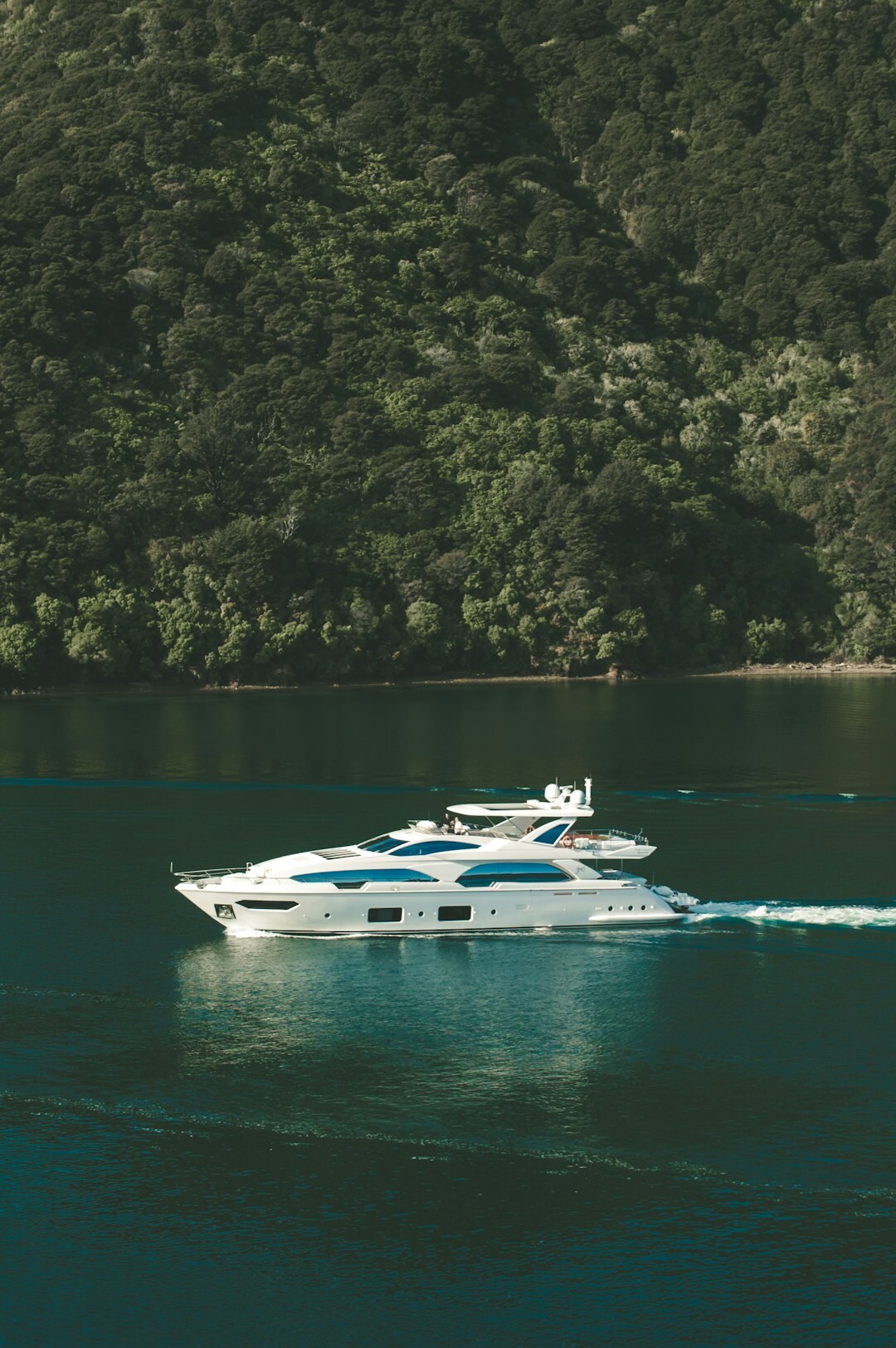 luxury yacht at sea