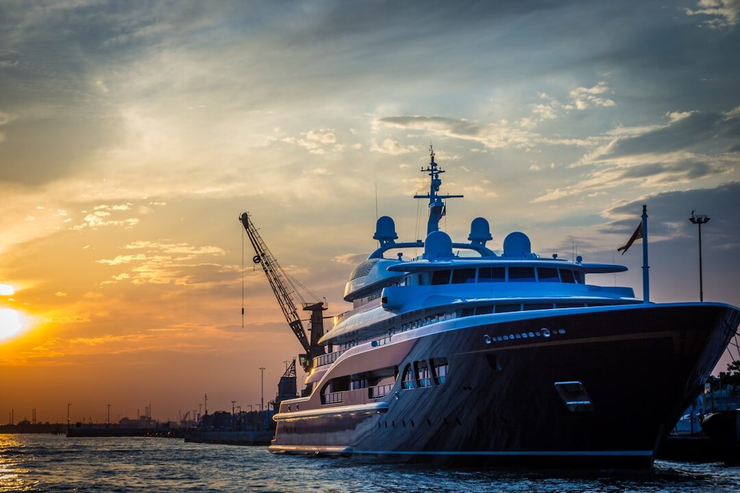 luxury yacht at sea